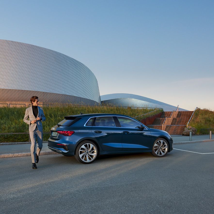  Side view of the Audi A3 Sportback